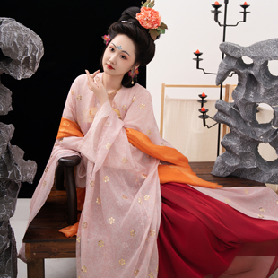 暮山溪 花月 五代十国原创大袖衫复原风齐胸衫裙国风汉服