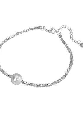 恋约碎银子手链女珍珠手饰品高级