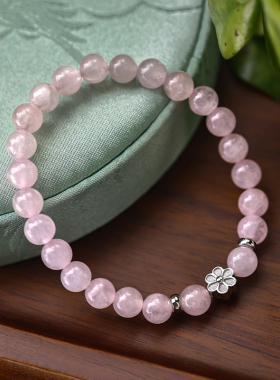 925纯银水晶手链女款2024年新款潮时尚手串高级感小众花朵手饰品