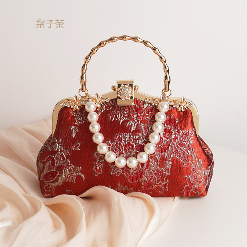 复古中国风手提包女搭配旗袍的包中式红色新娘婚礼结婚妈妈小包包,箱包皮具/热销女包/男包,通用款女包,淘宝优惠券,粉丝福利购,淘宝优惠卷