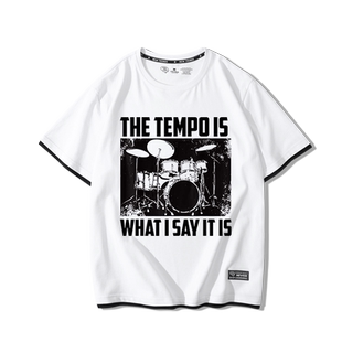 摇滚T恤架子鼓演出服男女爵士乐Drum乐器t恤乐队鼓手定制半袖衣服