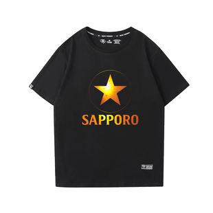 Sapporo札幌啤酒beer潮流半袖T恤日系原宿复古男女打底衫短袖衣服