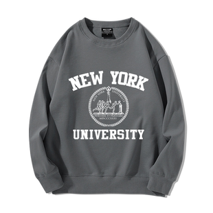 美国纽约大学卫衣纪念品纽大NYU周边校服圆领套头秋冬加厚薄款