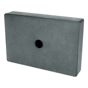大号强力磁铁吸铁石普通磁铁带孔方形铁氧体磁石150x100x25mm带孔