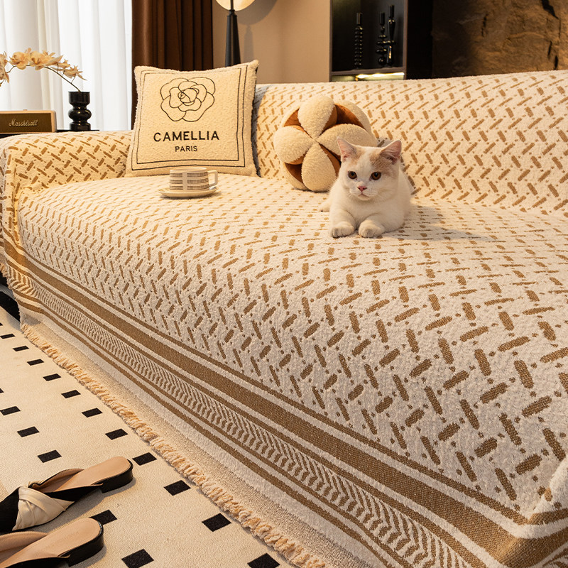 轻奢高级感沙发盖布沙发巾2024新款秋冬季加厚全包沙发垫坐垫毯子,居家布艺,沙发垫,淘宝优惠券,粉丝福利购,淘宝优惠卷