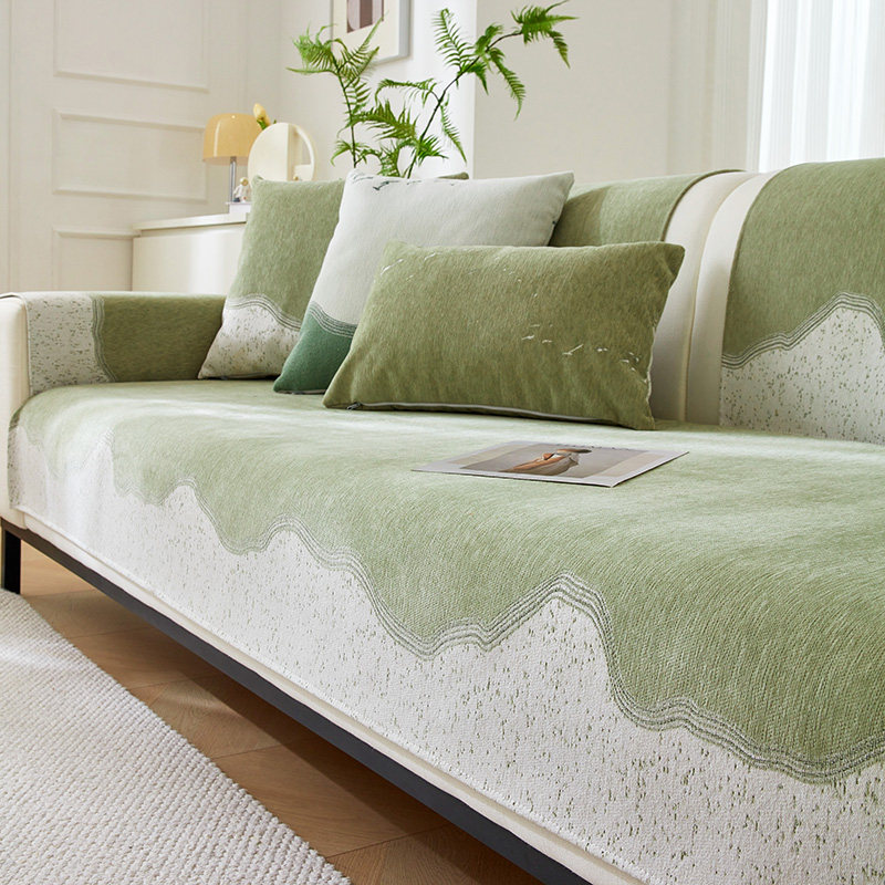雪尼尔沙发垫四季通用防滑