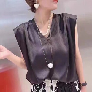 欧美时尚简约大颗珍珠蛇骨链项链女多戴法长款细锁骨链精致毛衣链