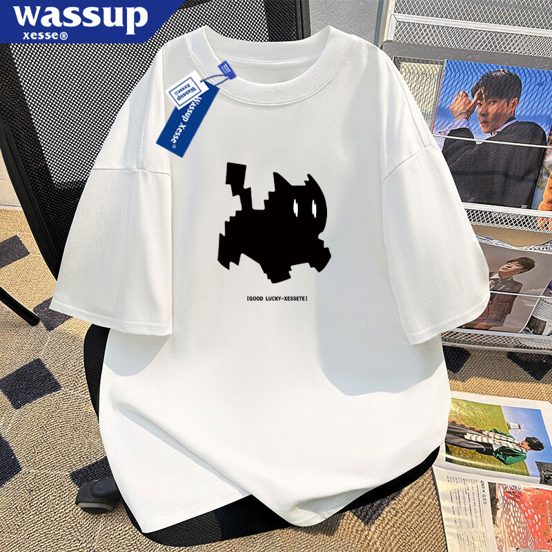 WASSUP美式小众纯棉短袖t恤男女