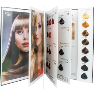 美发理发店发廊打蜡膏染发膏染发剂毛板染染膏色板色卡幼儿园色板