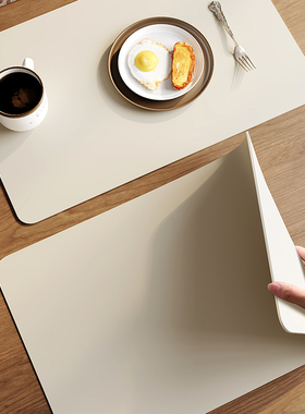 防水餐垫高级感餐垫防水防油免洗隔热布垫餐垫子盘垫轻奢pvc白色