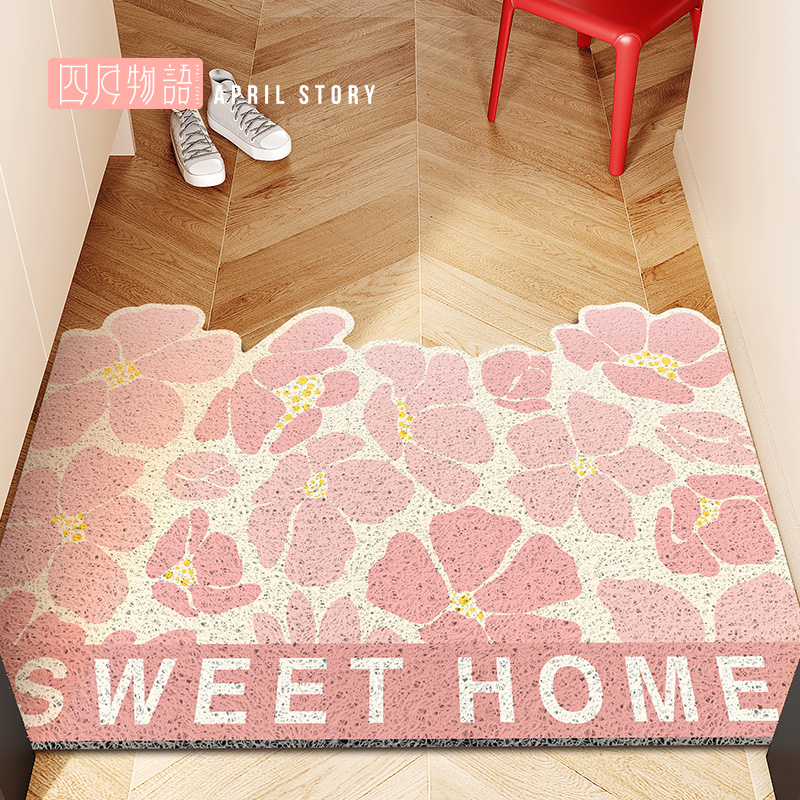 丝圈入户地垫花卉防滑耐磨春季