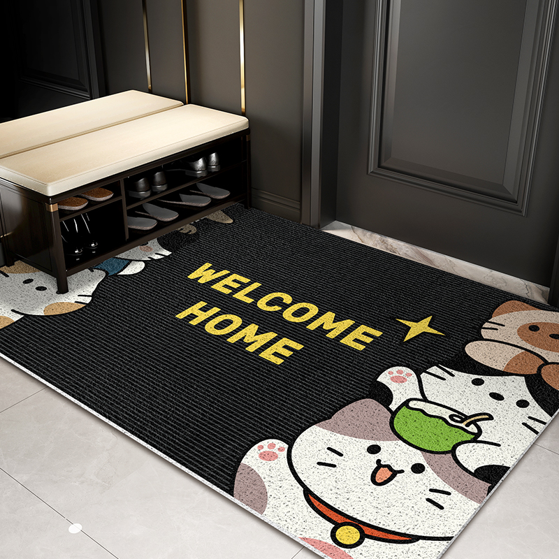 卡通丝圈耐脏入户门地垫