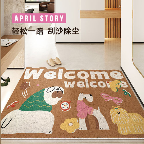潮玩丝圈除尘防滑入户地垫