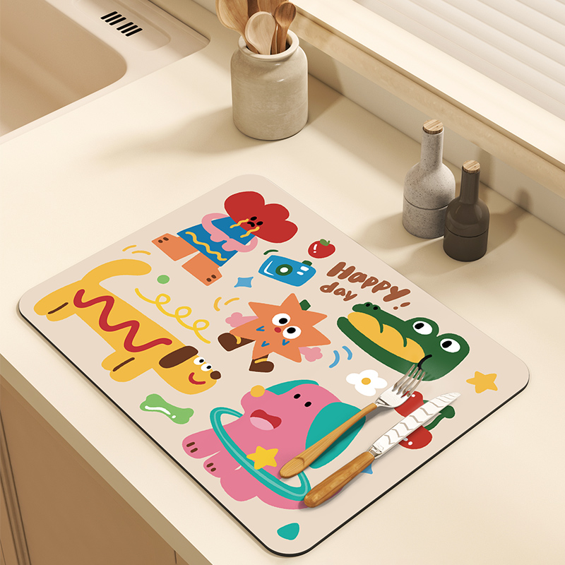 厨房硅藻泥吸水隔热速干沥水垫