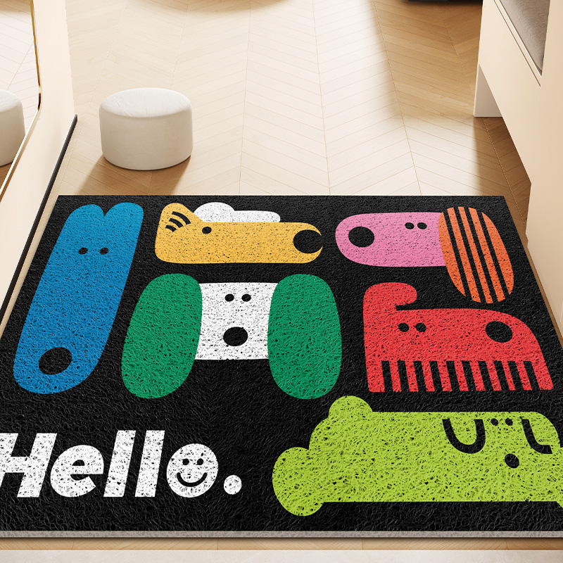 家用丝圈蹭土除尘免打理入户地垫