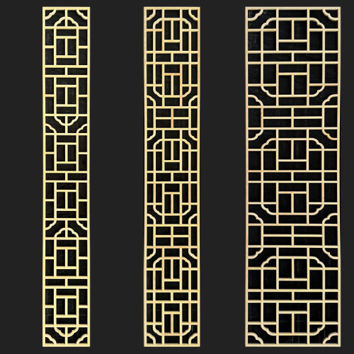 东阳中式镂空隔断挂落榫卯结构