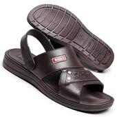 越南橡胶凉鞋 防水塑料防滑透气两用 外穿沙滩鞋 男夏季 厚底中年拖鞋