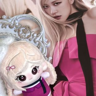正版 周边可挂件礼 开团Blackpink朴彩英rose属性10cm棉花娃娃同款