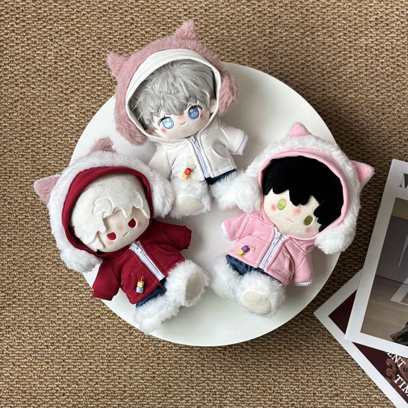 听音乐小猫10m20cm40cm棉花娃娃衣一翻赏体捶捶体15cm替换公仔服