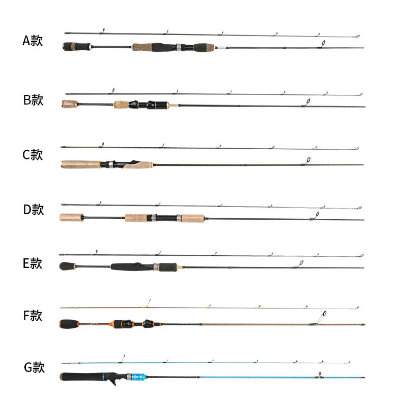 翘嘴碳素实心超软路亚竿白条枪柄