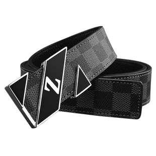 白色皮带男士青年韩版少年平滑扣休闲腰带真皮百搭裤带发型师字母