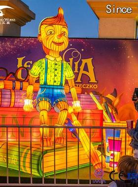 夜游彩灯文旅景区匹诺曹狐狸森林主题乐园彩灯文化巡演节气灯会