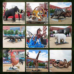 仿真牛大型动物摆件商场步行街装 饰设施可动发声 饰品游乐园景点装