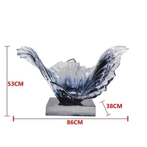 雕塑透明酒店大堂售楼处树脂摆件家居饰品客厅玄关电视柜软装饰品