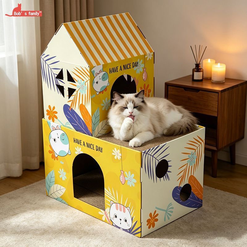 猫抓板猫窝一体耐磨不掉屑保暖猫