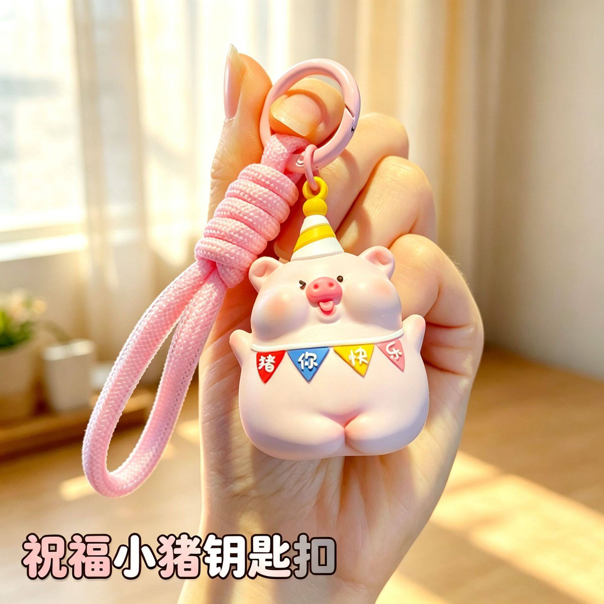 卡通Q萌猪猪挂饰钥匙扣合集桌面