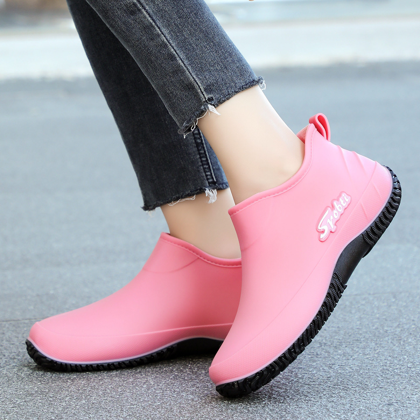 浅口低帮雨鞋女款雨天外穿短筒雨靴骑手防水户外钓鱼水鞋防滑胶鞋