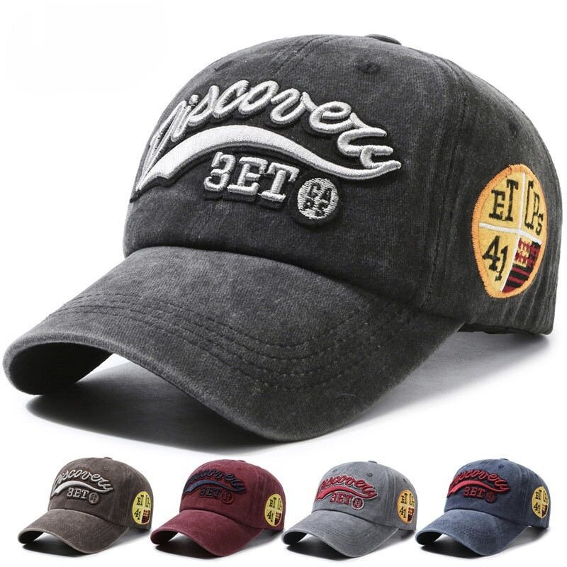 牛仔棒球帽子男潮女韩版水洗做旧