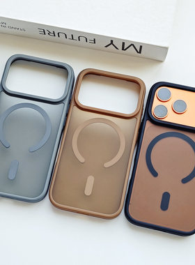 适用于iphone17promax手机壳新款高级感全包防摔女生苹果17air小众max少女ipone16plus透明iphonr15pro磁吸