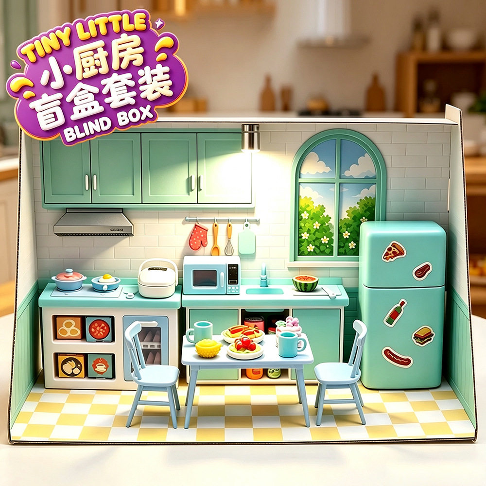 儿童小屋手工拼装迷你房子厨房微