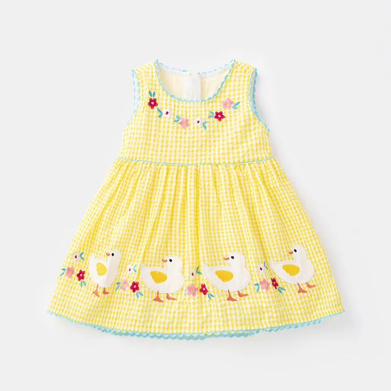 【idea】婴儿夏季洋气可爱背带连衣裙女宝宝田园风甜美吊带公主裙