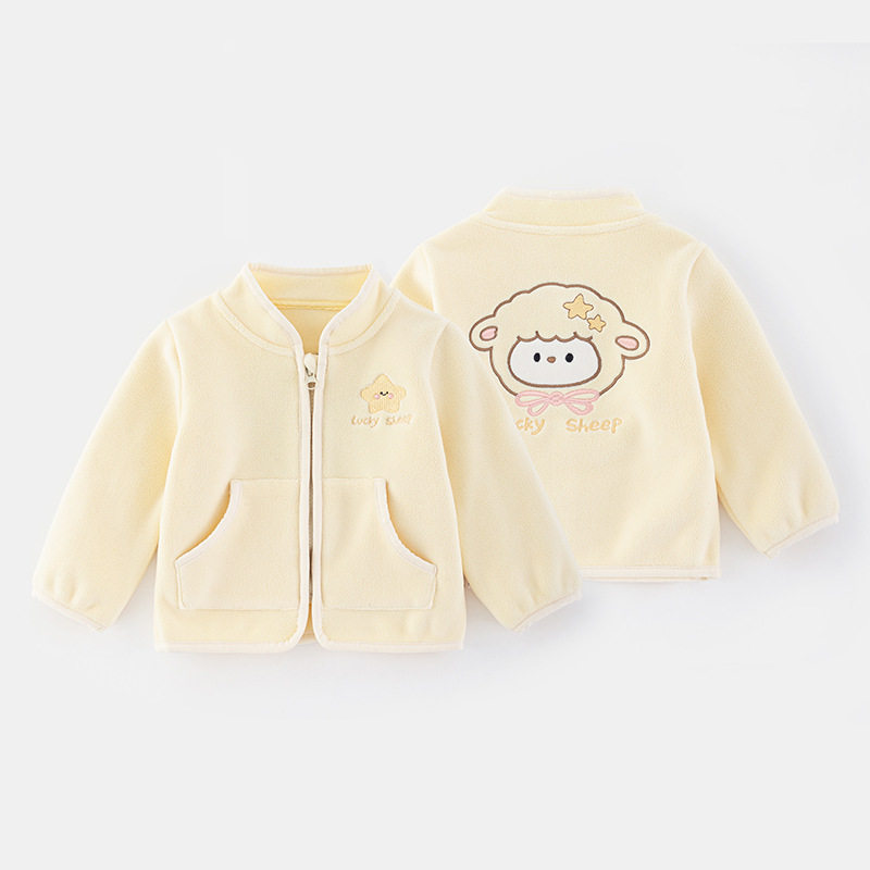 new idea女童宝加绒开衫毛衣外套秋冬季小女孩洋气外出服女童上衣