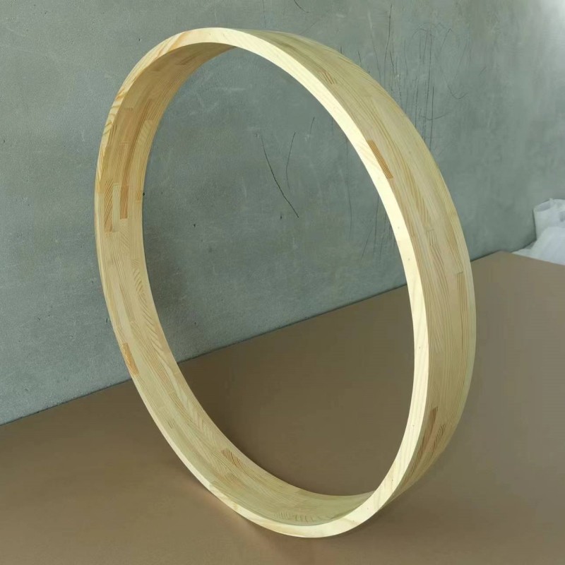 圆形实木框现代简约隔断装饰玄关植物架书架造型圆框定制包邮