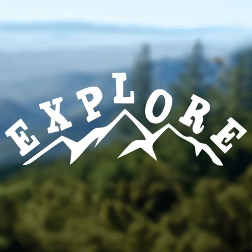 EXPLORE探索山峰贴纸户外露营旅行自驾游冒险越野车汽车房车贴纸