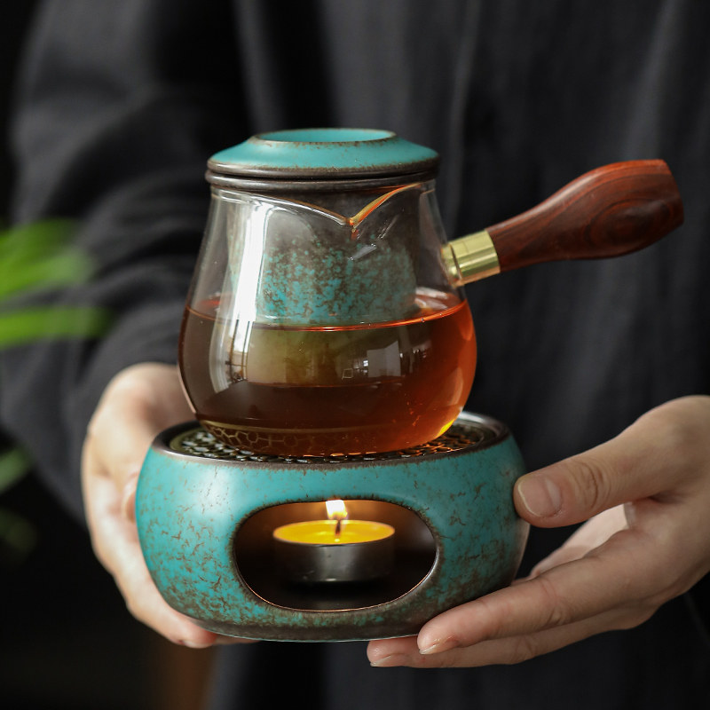 蜡烛煮茶炉煮茶器黄铜温泡茶炉小火炉保温底座暖茶烤泡茶炉家用焙