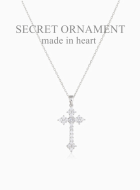 秘密饰品2024夏季新款十字架项链小众设计高级感饰品简约休闲款式