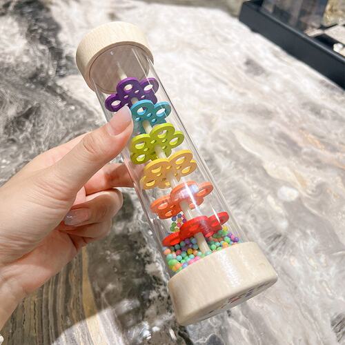 儿童木质雨声筒奥尔夫音乐启蒙乐器蒙氏益智早教手眼协调训练P-71