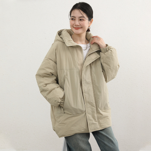 新款 MIUZA设计款 90%白鹅绒连帽羽绒服女加厚蓬松鹅绒外套2023冬季