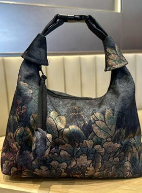 香云纱包包女国风单肩包斜挎包手拎托特包中年妈妈包26x18