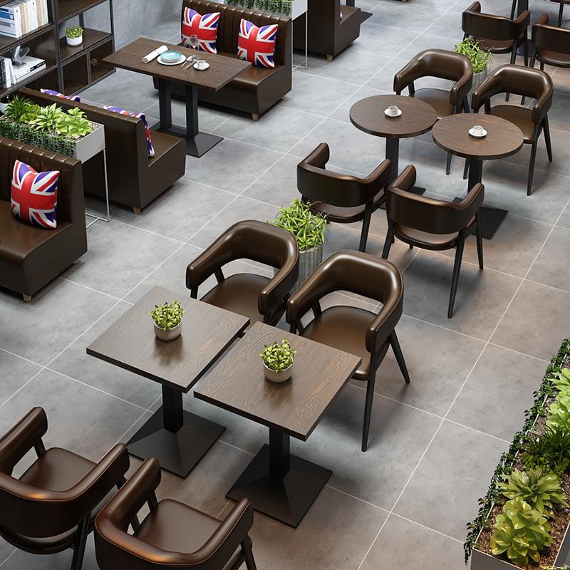 咖啡厅餐厅桌椅工业烤肉商用卡座大排档桌子饭店清吧酒吧桌椅组合