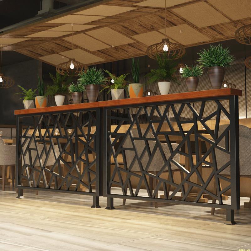 铁艺屏风饭店绿植矮工业风隔断酒吧餐厅火锅围栏花架烧烤店护栏