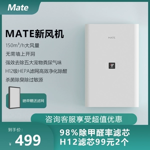 Mate Fresh Fan Home Home -System Fresh Air System Открытие Mippi A1 замена воздуха вентиляция и формальдегид снятие дымки