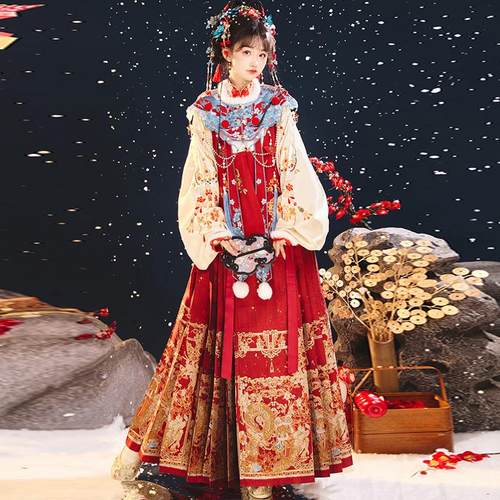 马面喜庆招财新年加厚中国风汉服