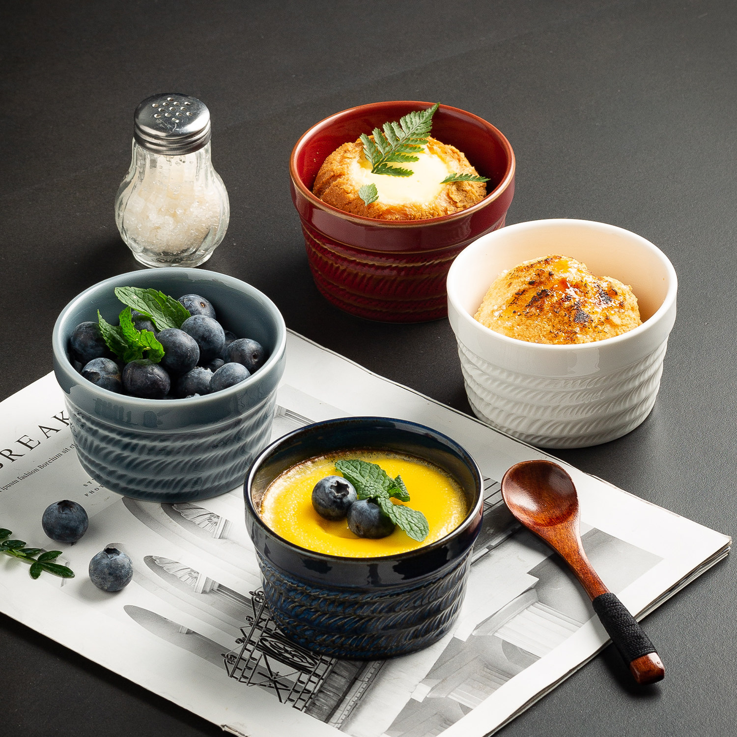 创意高级感空气炸锅专用舒芙蕾烤碗烤箱用蒸蛋碗陶瓷布丁碗蘸料碗,餐饮具,碗,淘宝优惠券,粉丝福利购,淘宝优惠卷