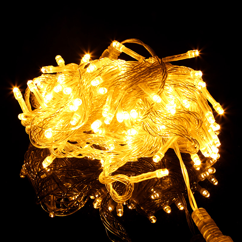 圣诞LED灯可串联10米暖光纯色