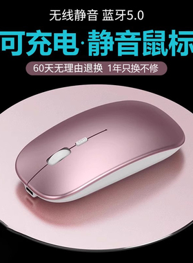无线鼠标可充电静音无声蓝牙超薄滑鼠女生平板笔记本电脑台式通用